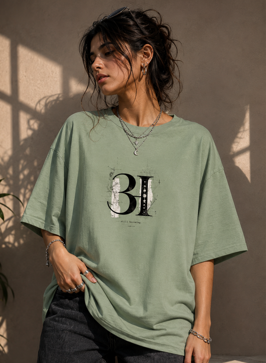 ADHURA अधूरा — Still Becoming | Unisex Vintage Oversized Tee