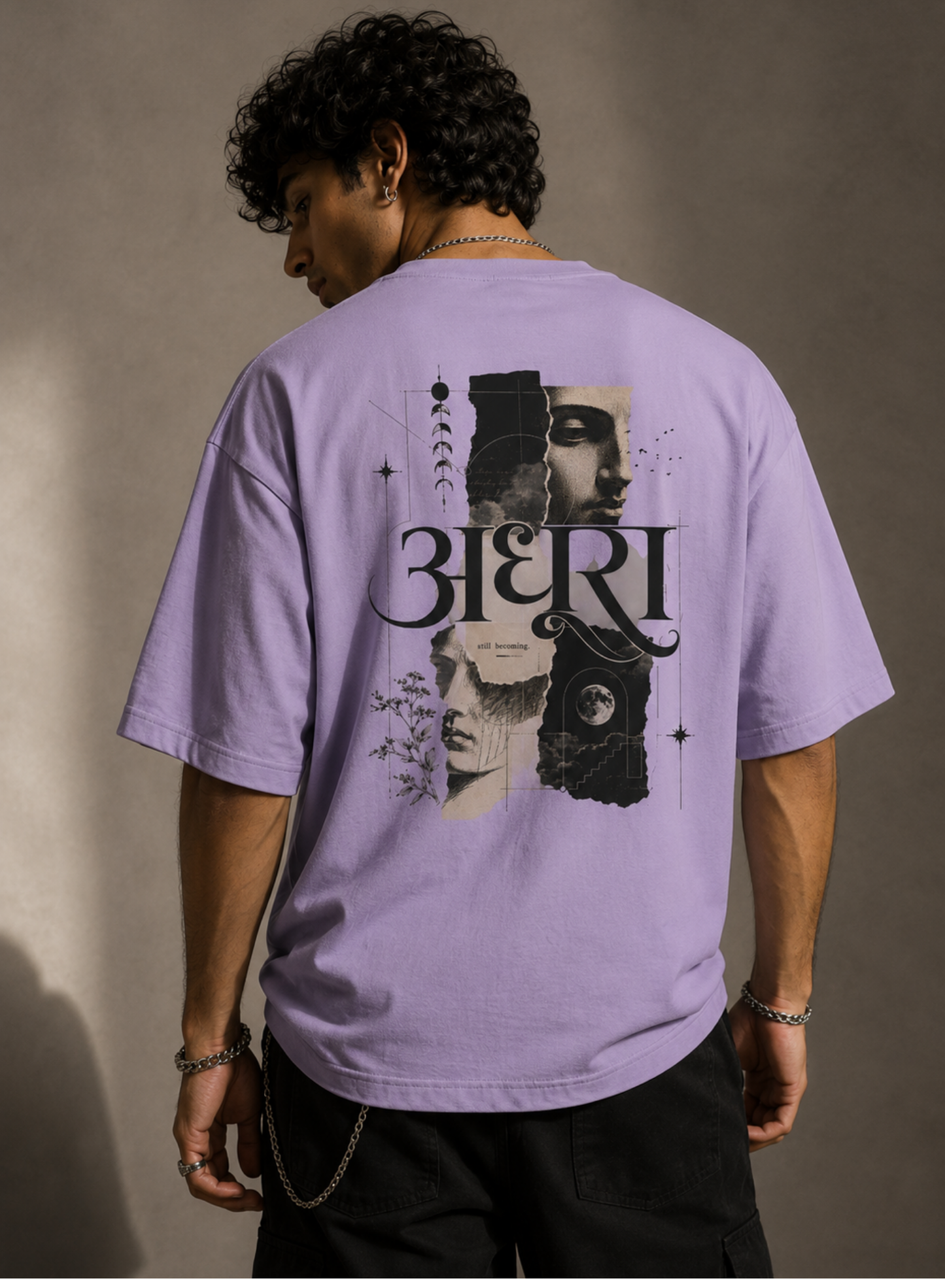 ADHURA अधूरा — Still Becoming | Unisex Vintage Oversized Tee